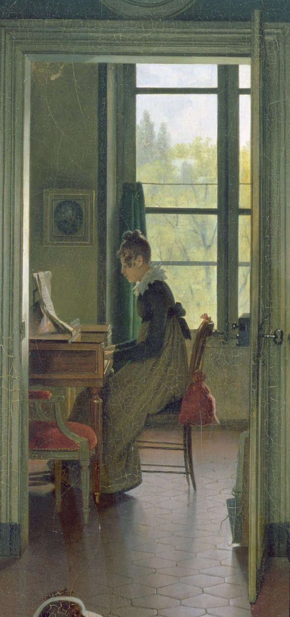 Interior de un Comedor, detalle (detalle) de Michel Martin Drolling