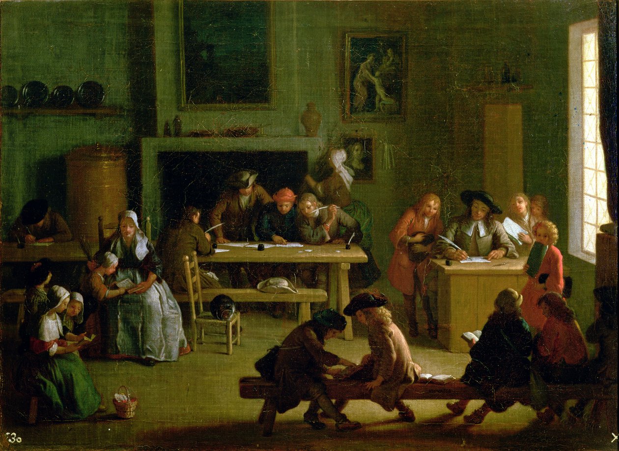 Interior de un aula de Michel Ange Houasse