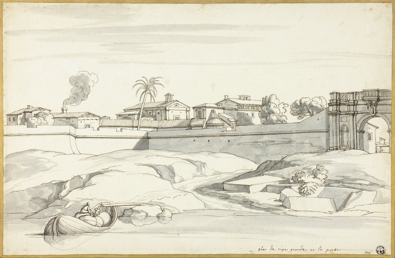 Paisaje junto a un río de Michel Ange Houasse
