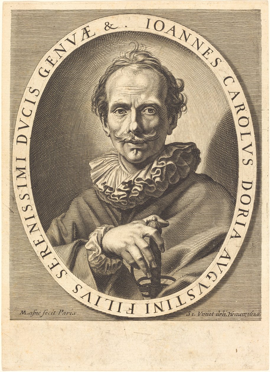 Jean Charles Doria de Michel Lasne after Simon Vouet