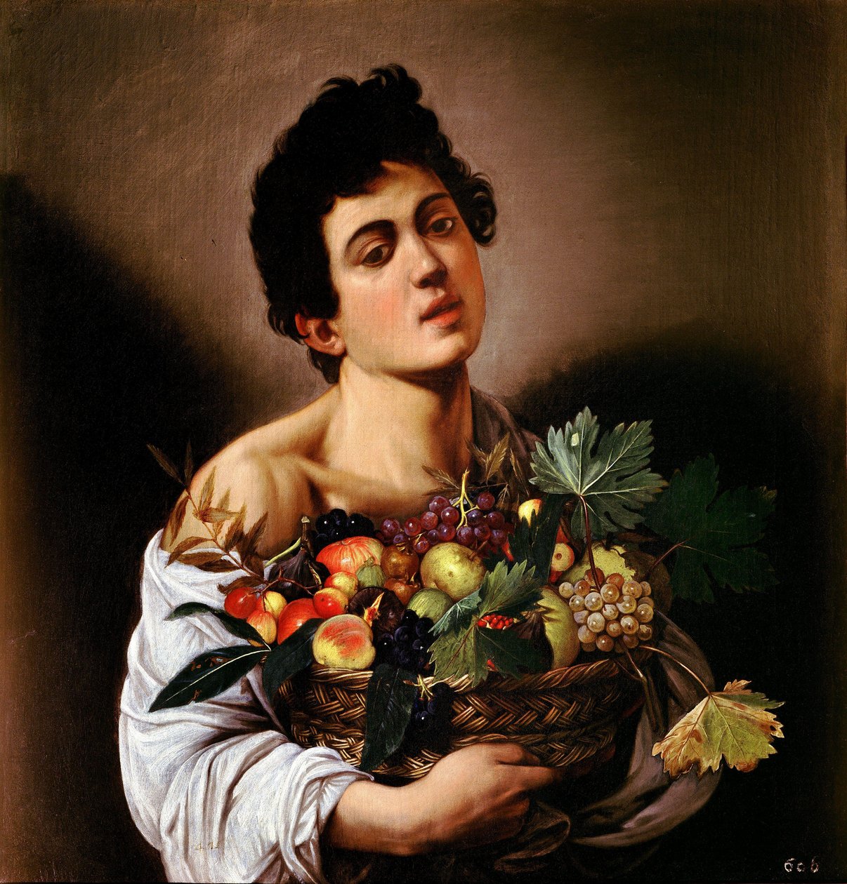 Muchacho con una cesta de frutas de Michelangelo Merisi Caravaggio