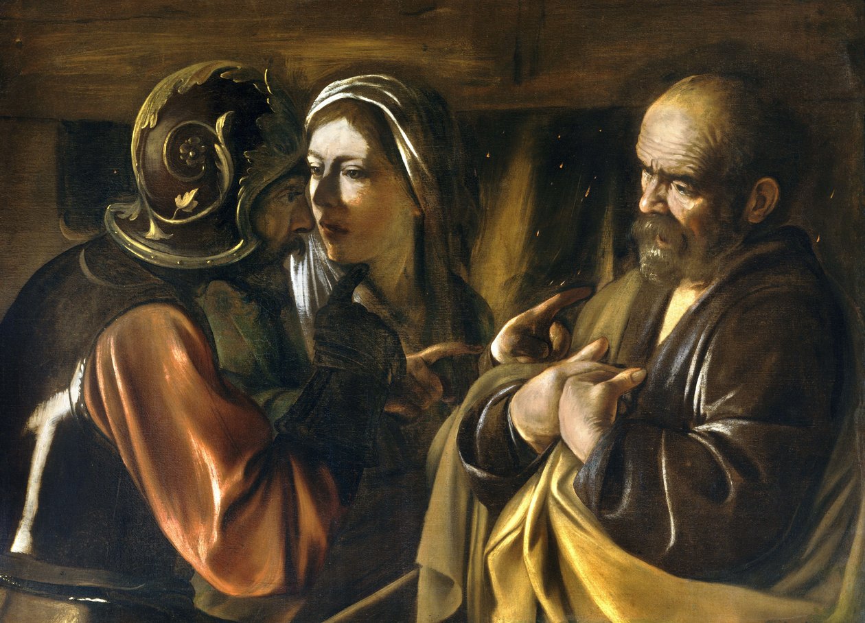 La negación de San Pedro de Michelangelo Merisi Caravaggio