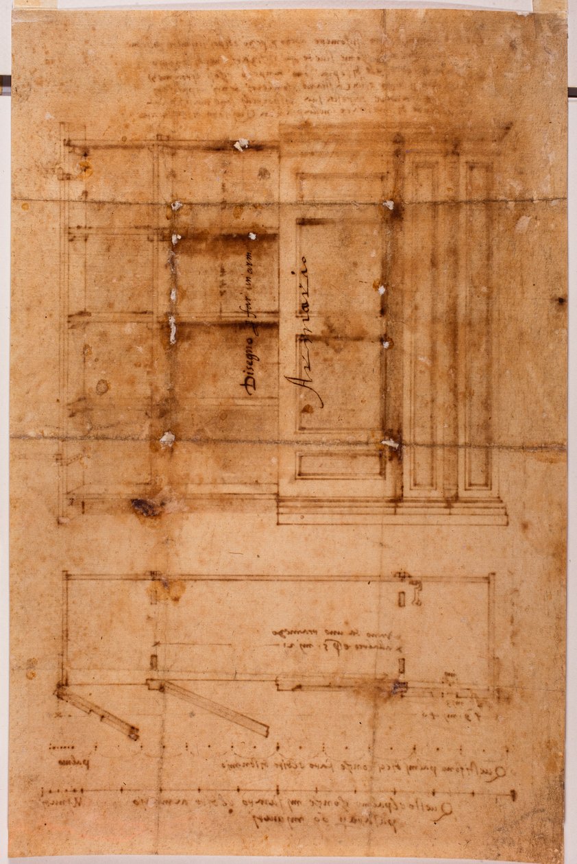 Plano del armario de Michelangelo (after) Buonarroti