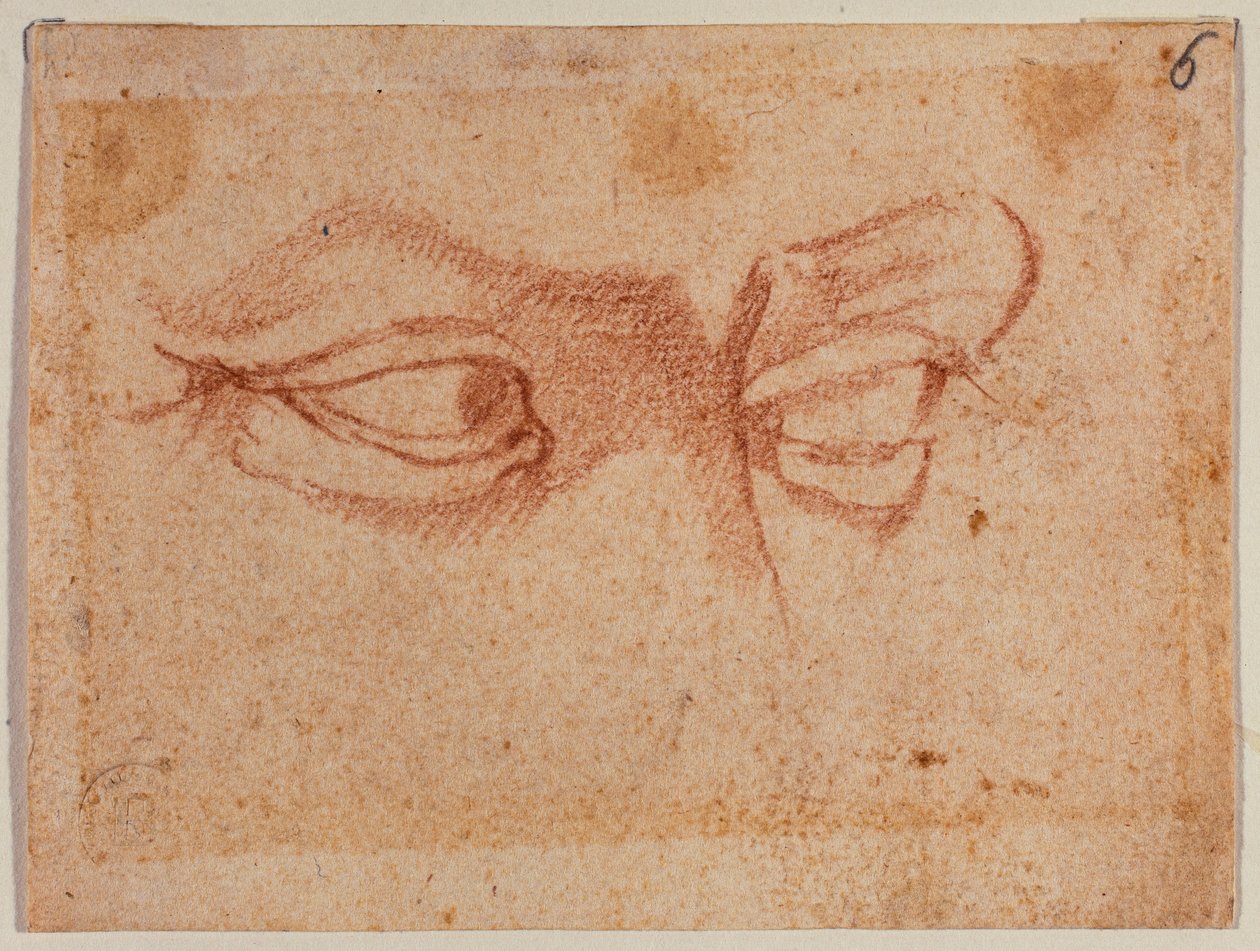 Estudio de los ojos de Michelangelo (after) Buonarroti