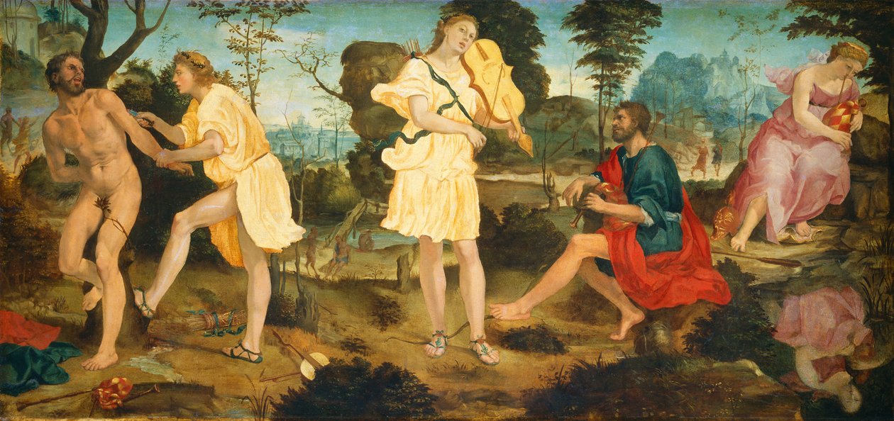 Apolo y Marsyas. de Michelangelo Anselmi