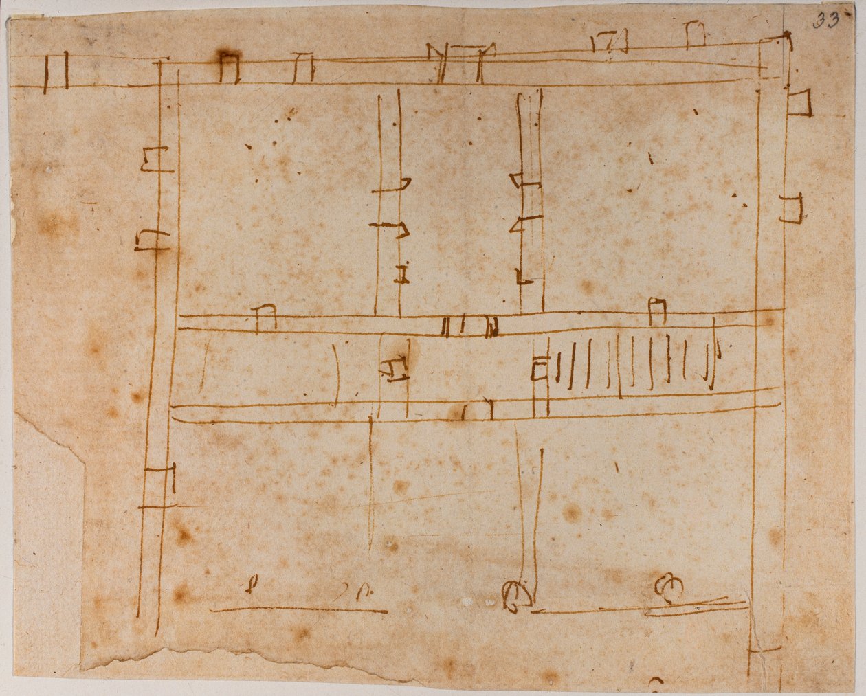 Plano de la casa de Michelangelo Buonarroti