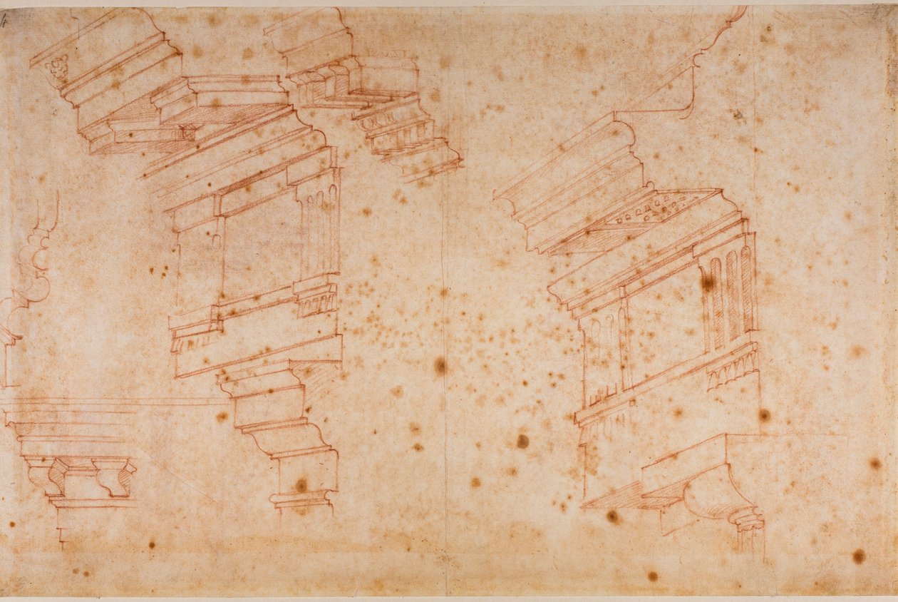 Estudios a partir de monumentos romanos de Michelangelo Buonarroti