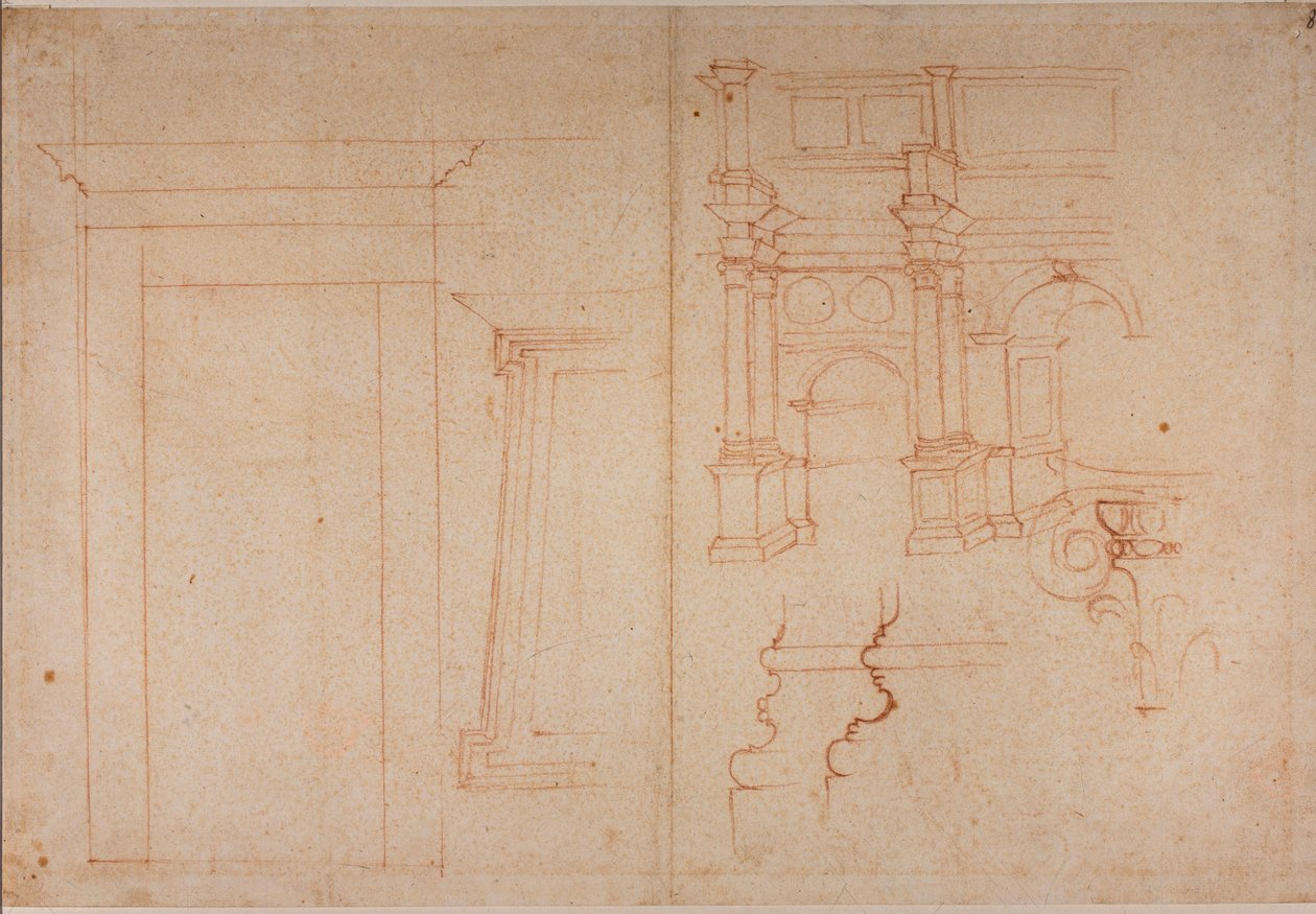Estudios a partir de monumentos romanos de Michelangelo Buonarroti