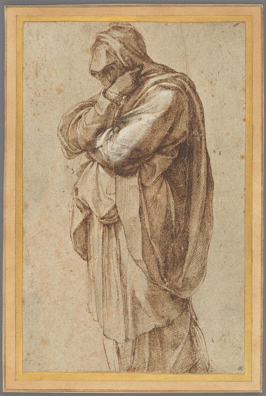 Estudio de una mujer de luto de Michelangelo Buonarroti
