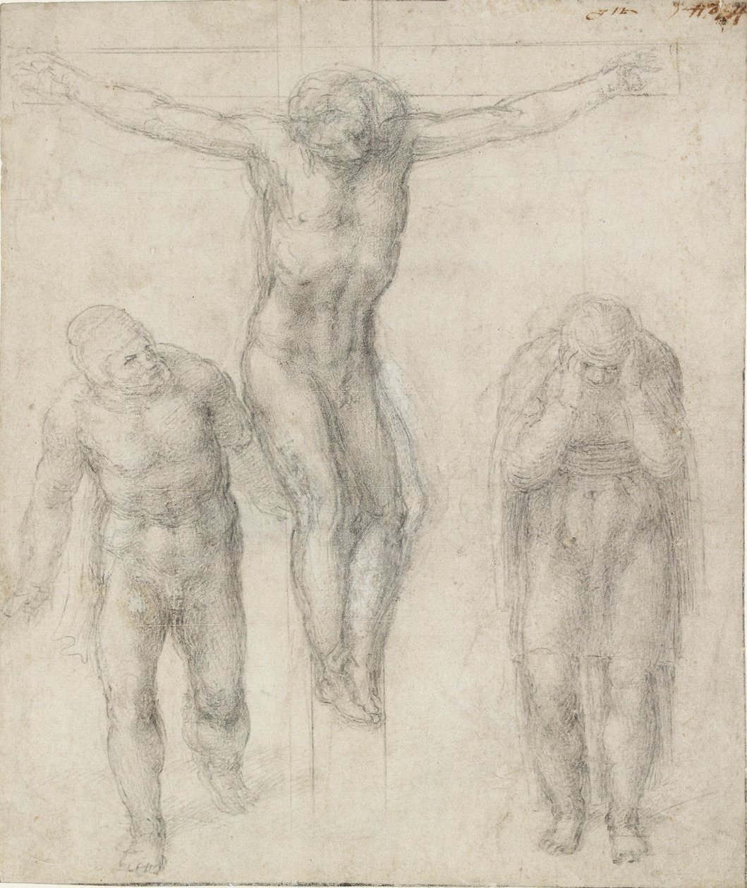 La crucifixión, siglo XVI de Michelangelo Buonarroti