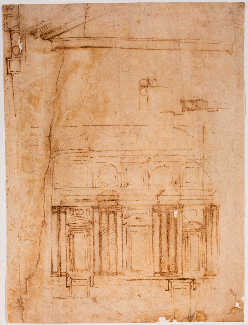 Prospecto mural para el receso laurentino de Michelangelo Buonarroti