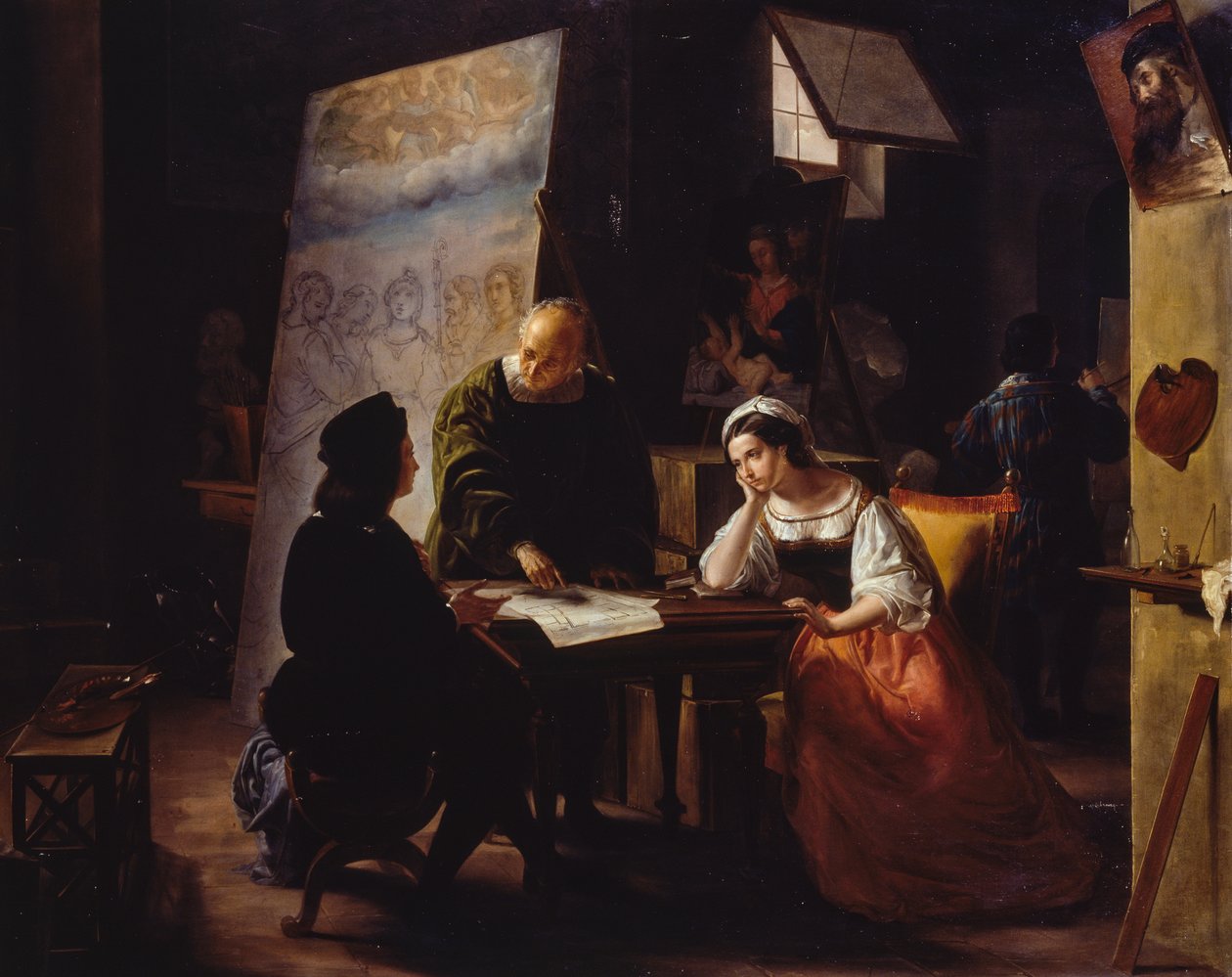 En el estudio de Raffaello de Michelangelo Fumagalli