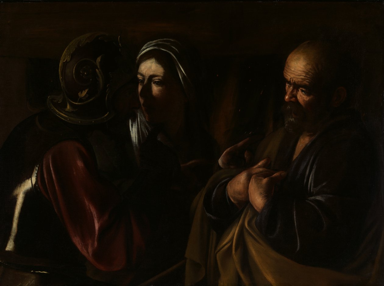 La negación de San Pedro de Michelangelo Merisi Caravaggio