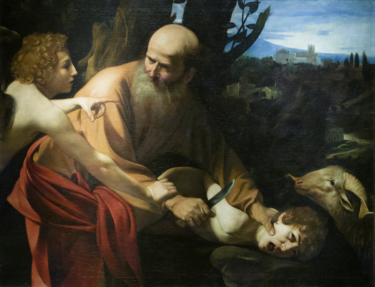 Sacrificio de Isaac de Michelangelo Merisi da Caravaggio