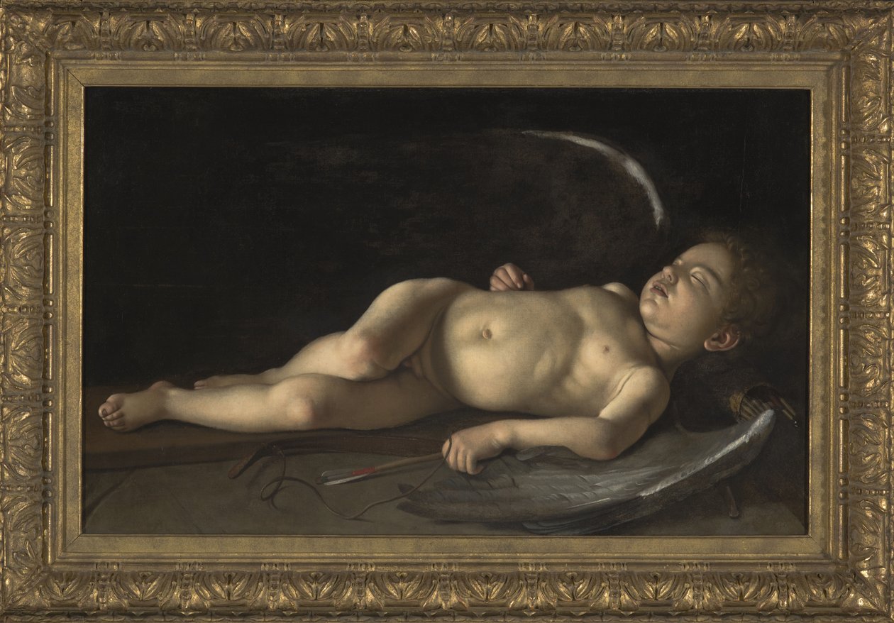 Cupido dormido (óleo sobre lienzo) de Michelangelo Merisi da Caravaggio