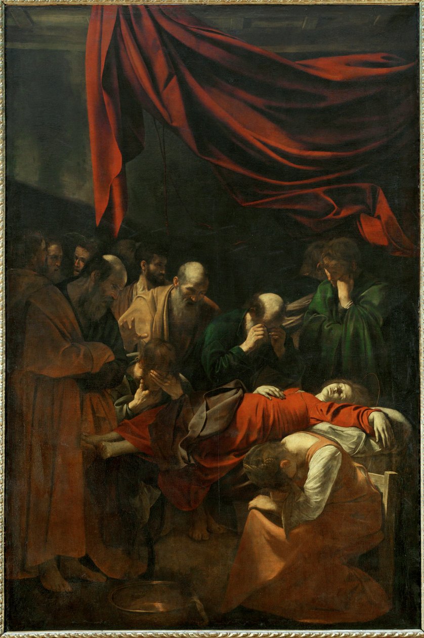 La muerte de la Virgen ... de Michelangelo Merisi da Caravaggio