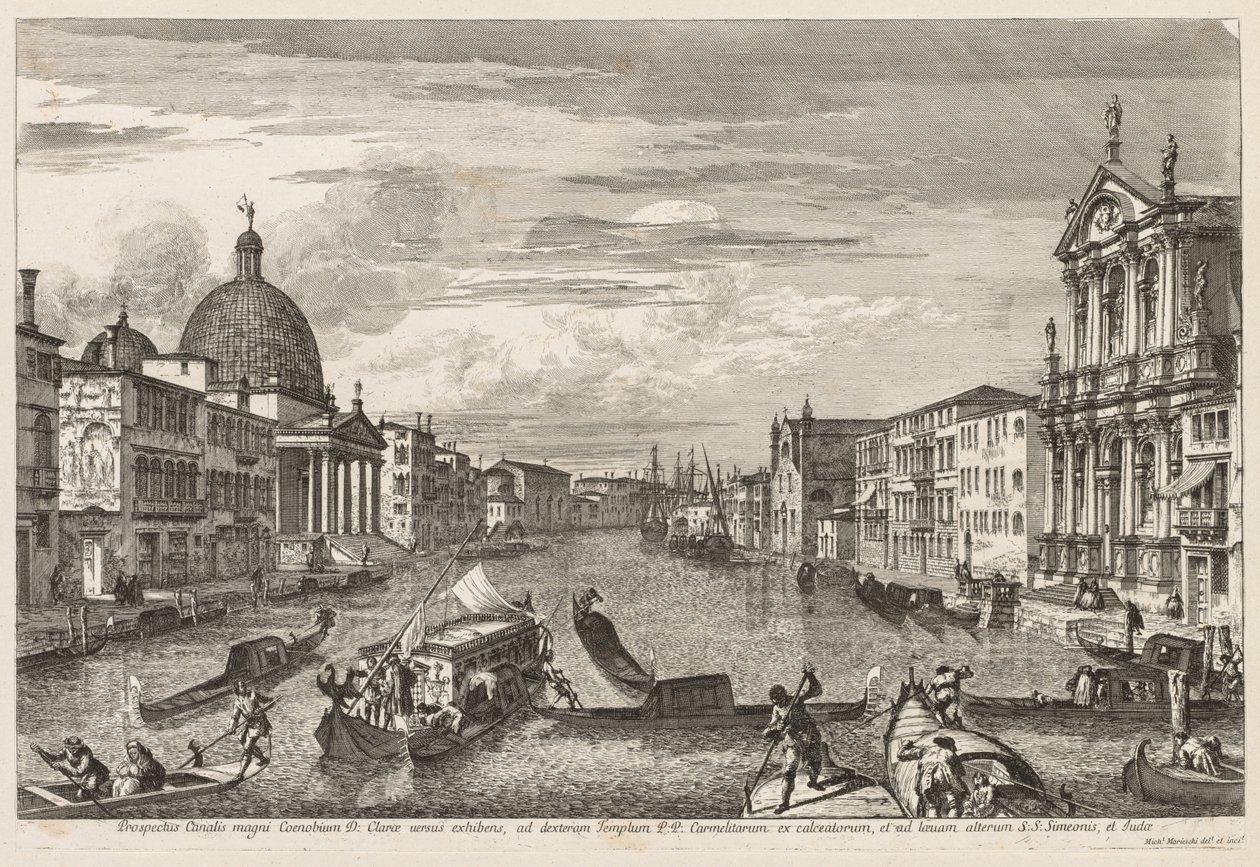 Vistas de Venecia: Santa Chiara, 1741 de Michele Marieschi