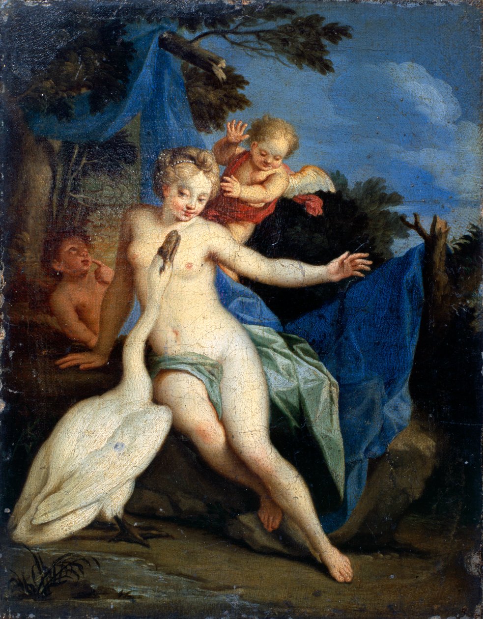 Leda y el cisne, siglo XVIII de Michele Rocca
