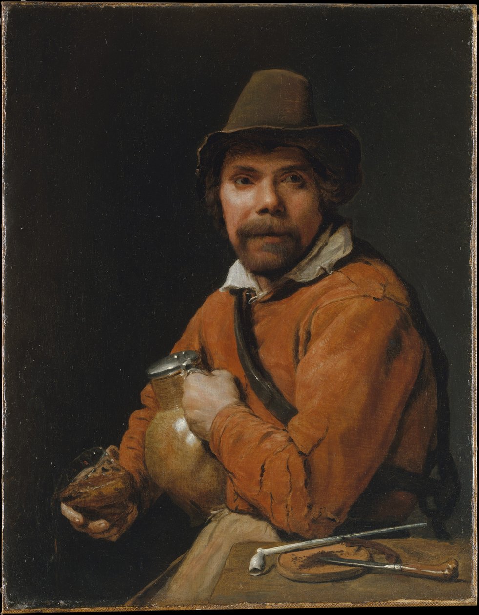 Hombre sosteniendo una jarra de Michiel Sweerts