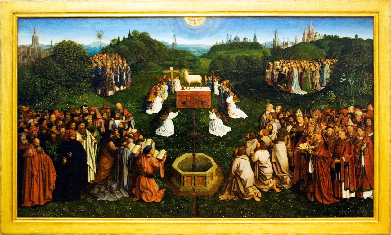 Adoración del Cordero de Michiel Coxie