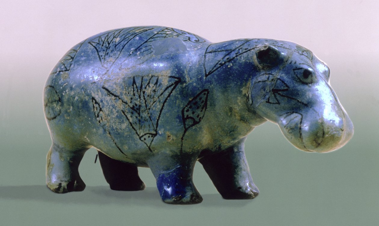 Estatuilla de un hipopótamo, 11ª-12ª Dinastía, c.2000 a.C. de Middle Kingdom Egyptian