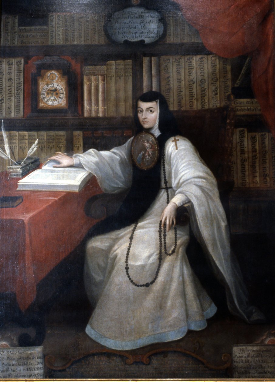 Retrato de Sor Juana Inés de la Cruz, 1750 de Miguel Cabrera
