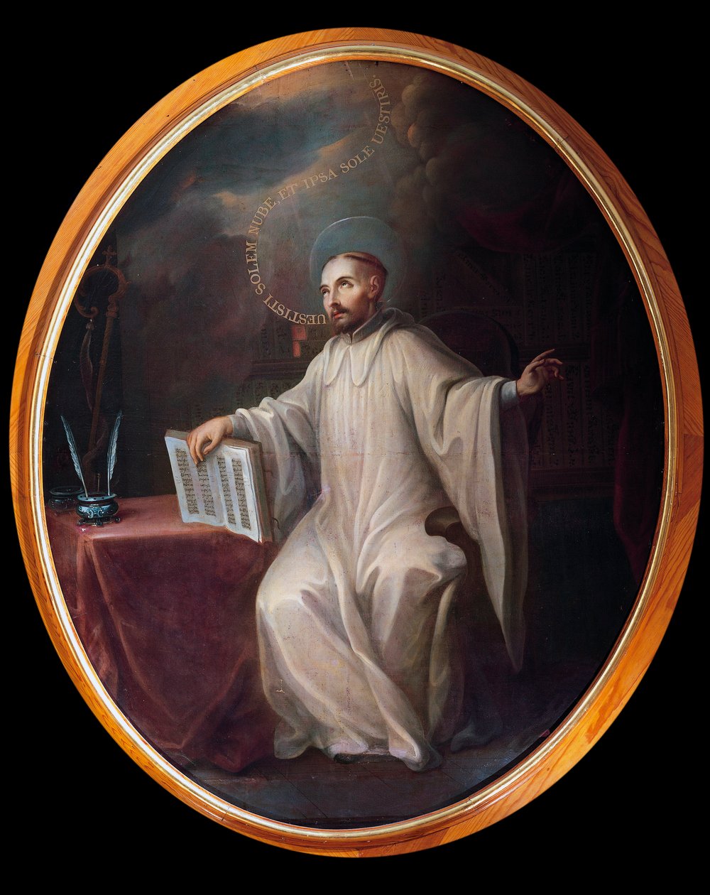 Representación de san Bernardo de Claraval (1090-1153) de Miguel Cabrera