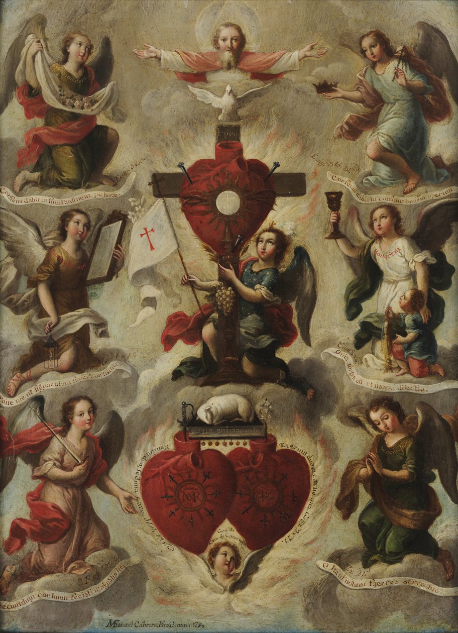 Spanish: Alegoría de la Santa Eucaristía de Miguel Cabrera