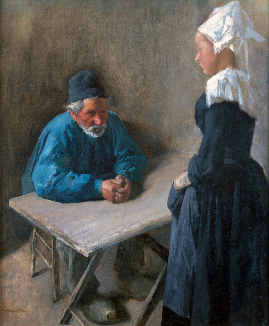 El compromiso de la sirvienta, c1864-1900 de Mihály Munkácsy