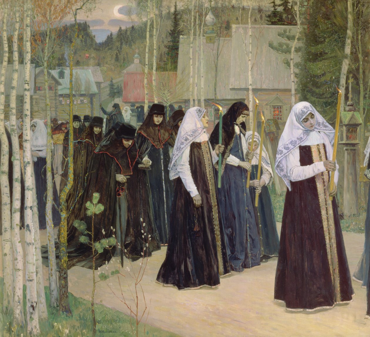 La toma del velo, 1898 de Mikhail Vasilievich Nesterov