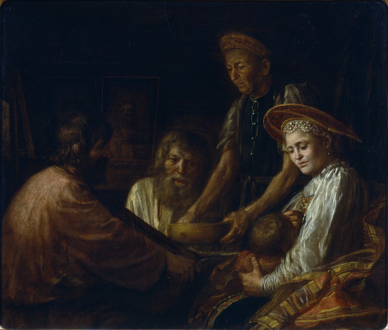 Comida campesina, 1774 de Mikhail Shibanov