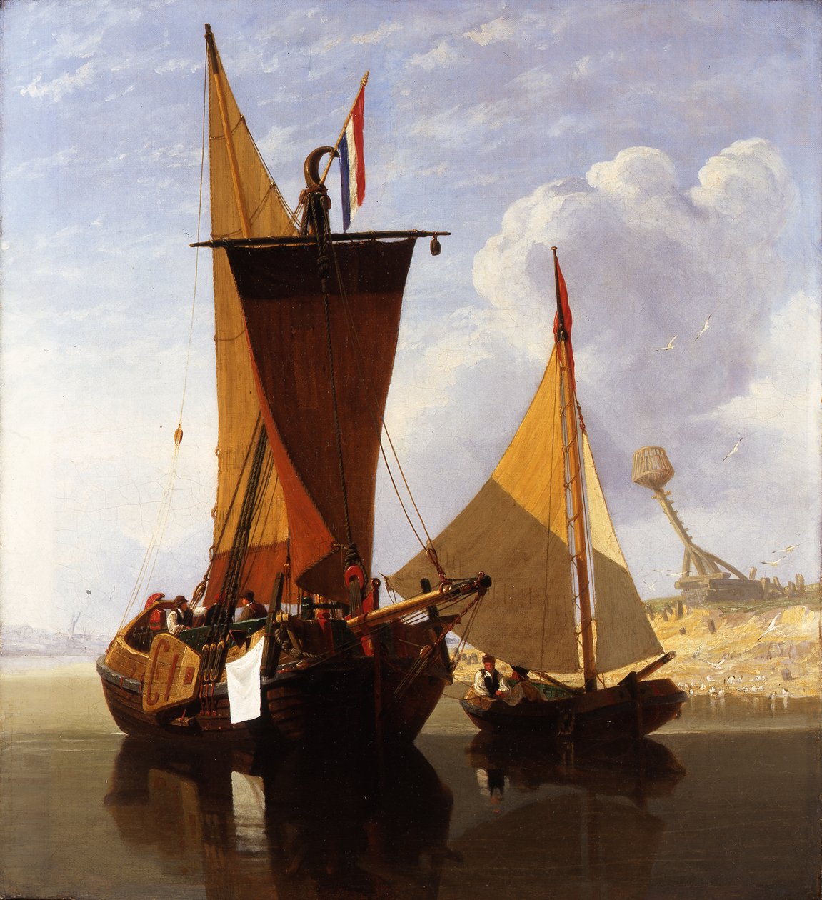 Barcos en el Medway de Miles Edmund Cotman