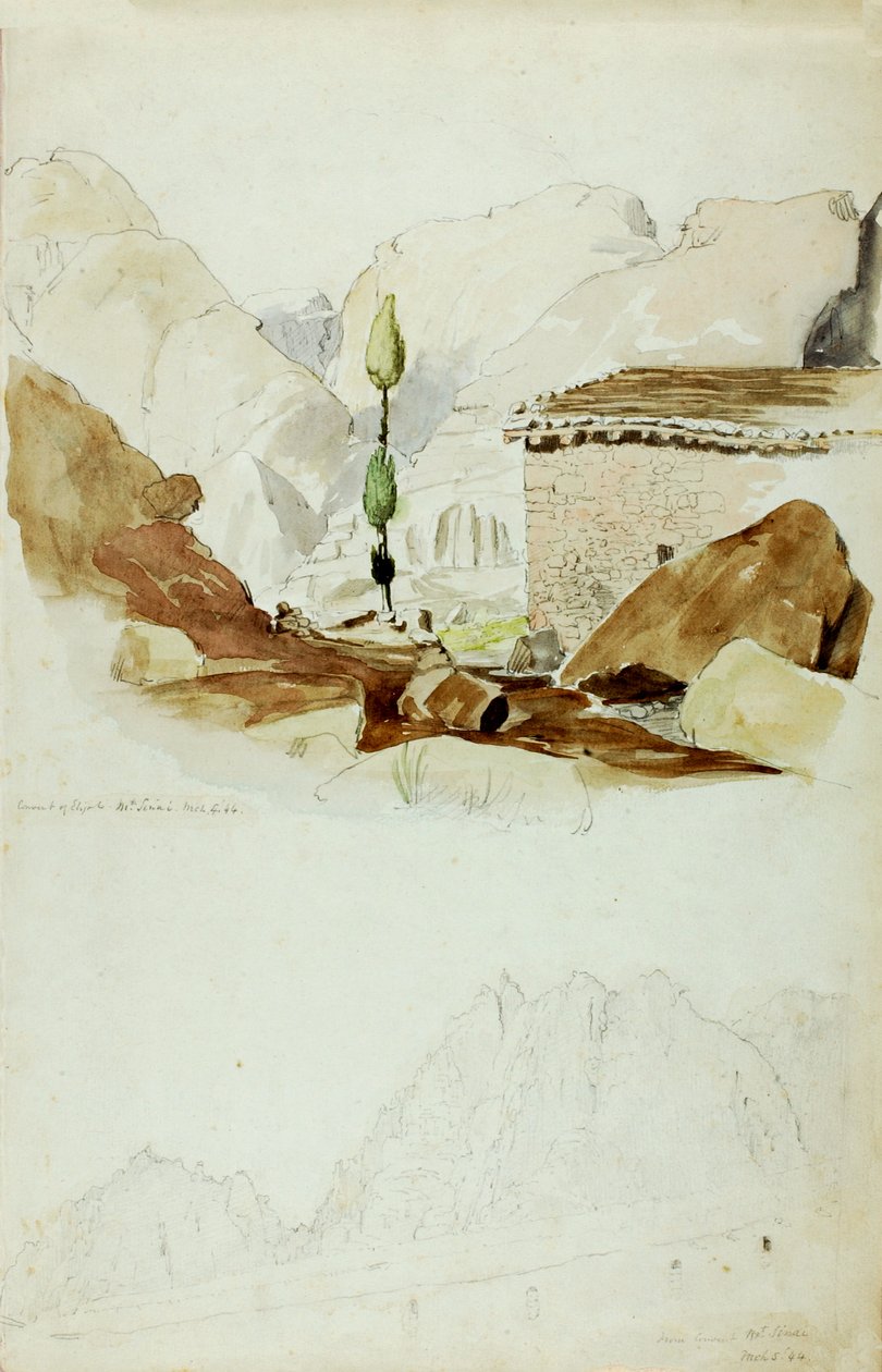 Convento de Elías, Monte Sinaí, 1844 de Miner Kilbourne Kellogg