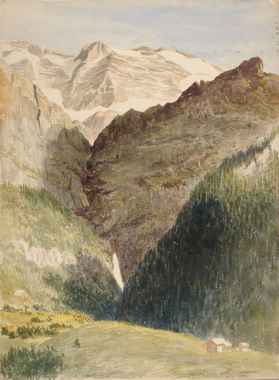 Glaciar y Cascadas, 1863 de Miner Kilbourne Kellogg