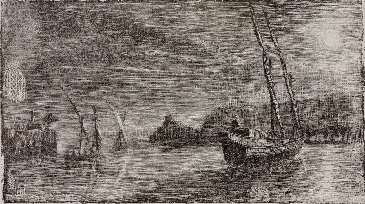 Sin título (Barcos en el puerto) de Miner Kilbourne Kellogg