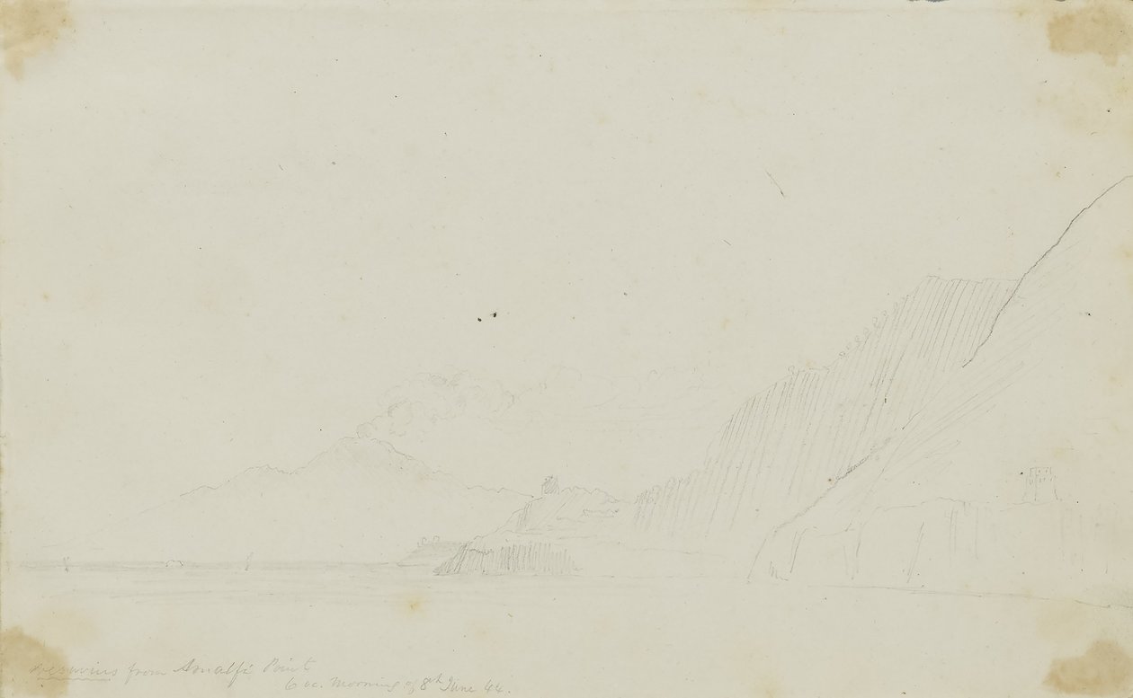 El Vesubio desde la punta de Amalfi de Miner Kilbourne Kellogg