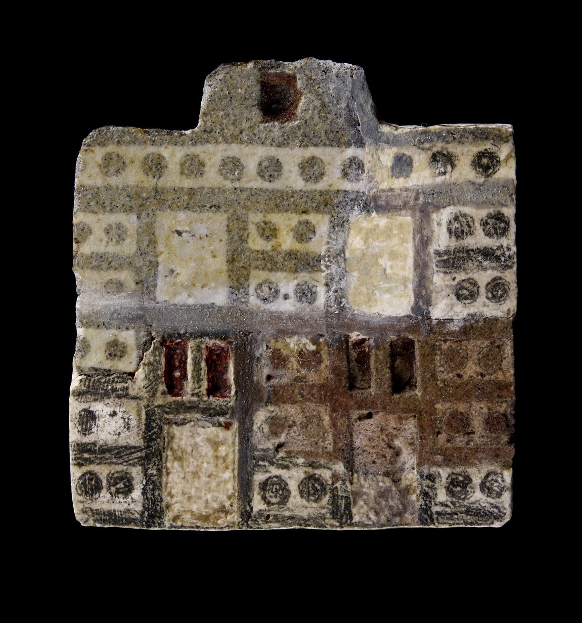 Placa de fayenza que representa una casa de dos pisos, Periodo Minoico Medio IIIA, c.1800-c.1750 a.C. de Minoan