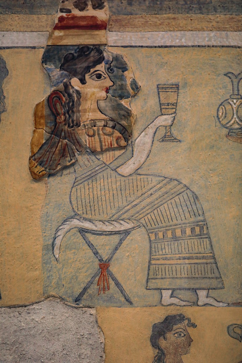 Fresco del taburete de campamento de Minoan