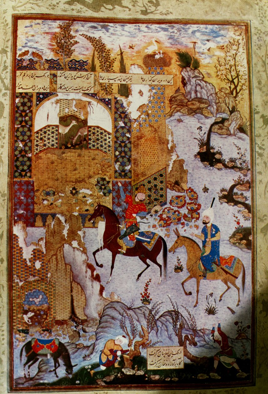 Mir Musavvir - El justo Nushiravan y el visir de Mir Musavvir