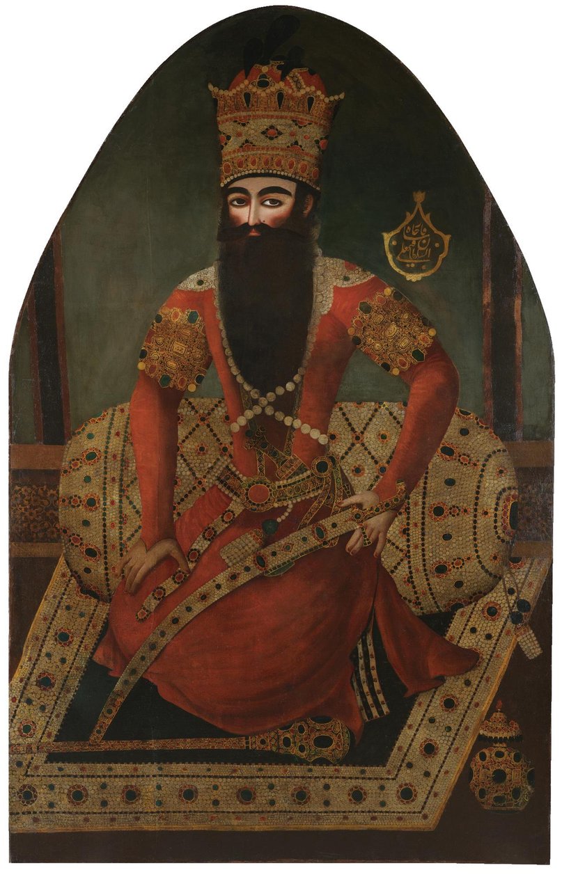 Retrato de Fath Ali Shah 1797-1834 de Mirza Baba