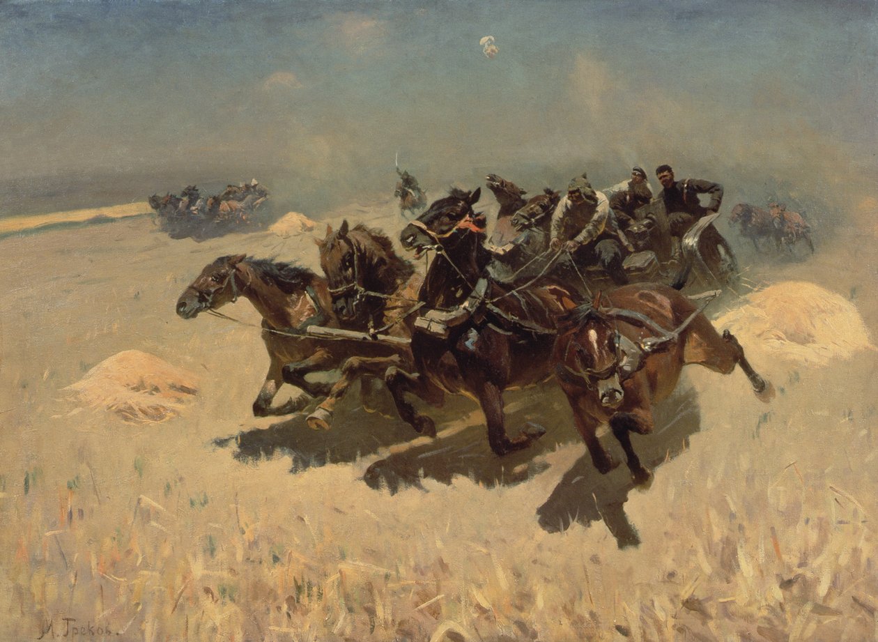 Tachanka (Carrera de Carros), 1925 de Mitrofan Borisovic Grekov