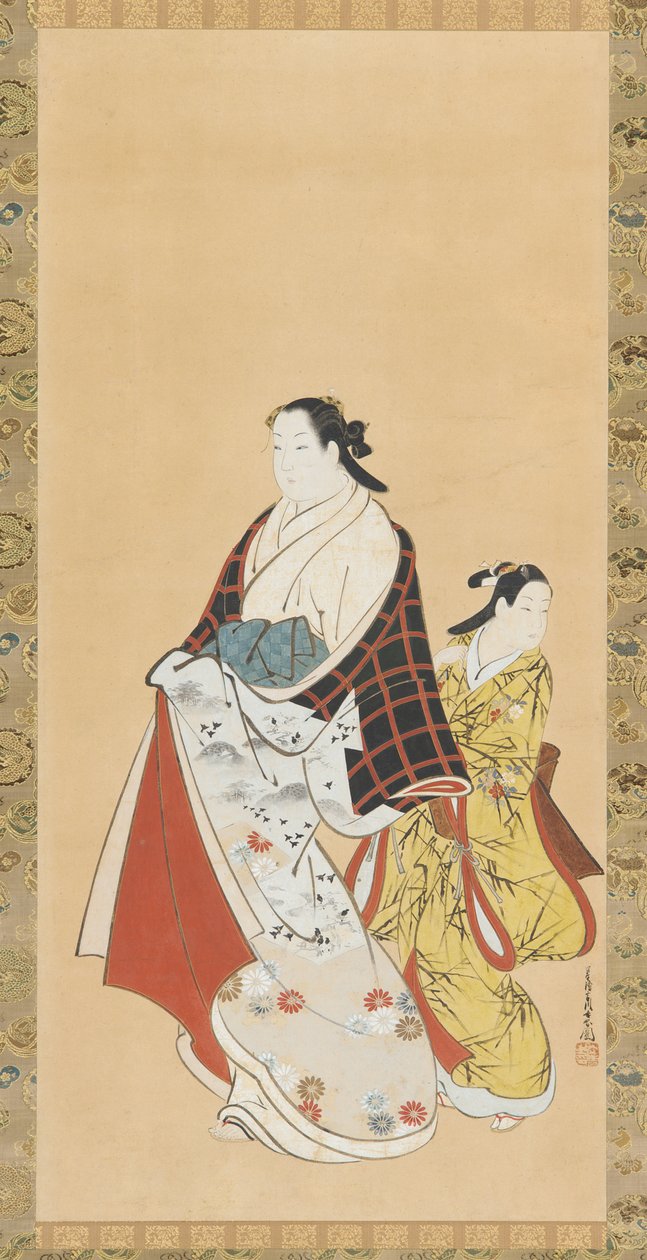 Yujo y su aprendiz kamuro, siglo XVIII de Miyagawa Chōshun