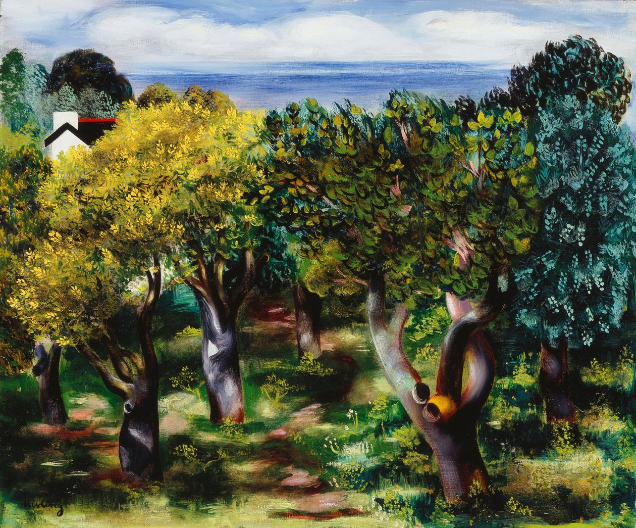 Paisaje en Sanary; Paysage de Sanary de Moise Kisling
