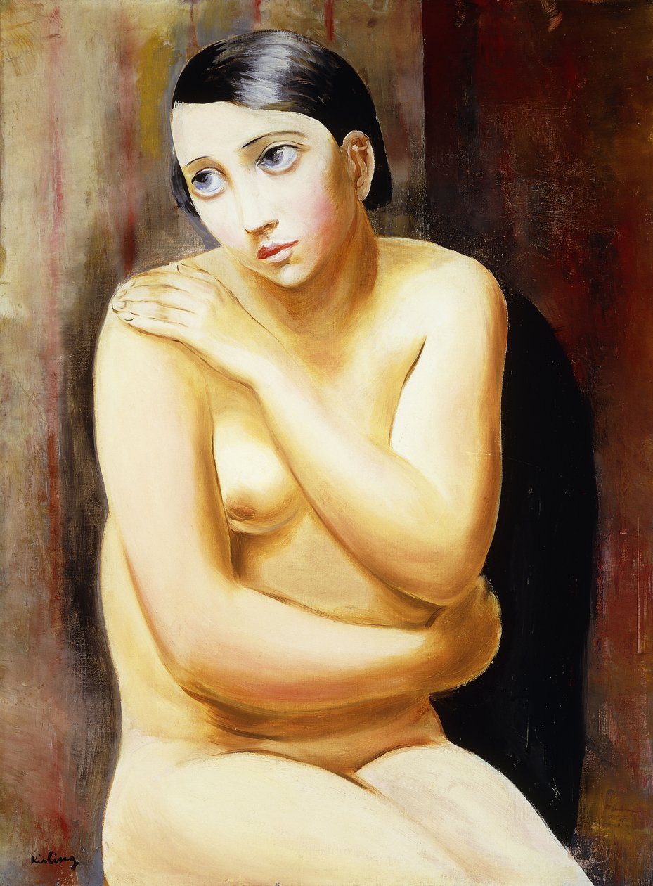 Mujer desnuda sentada; Femme Nue Assise de Moise Kisling