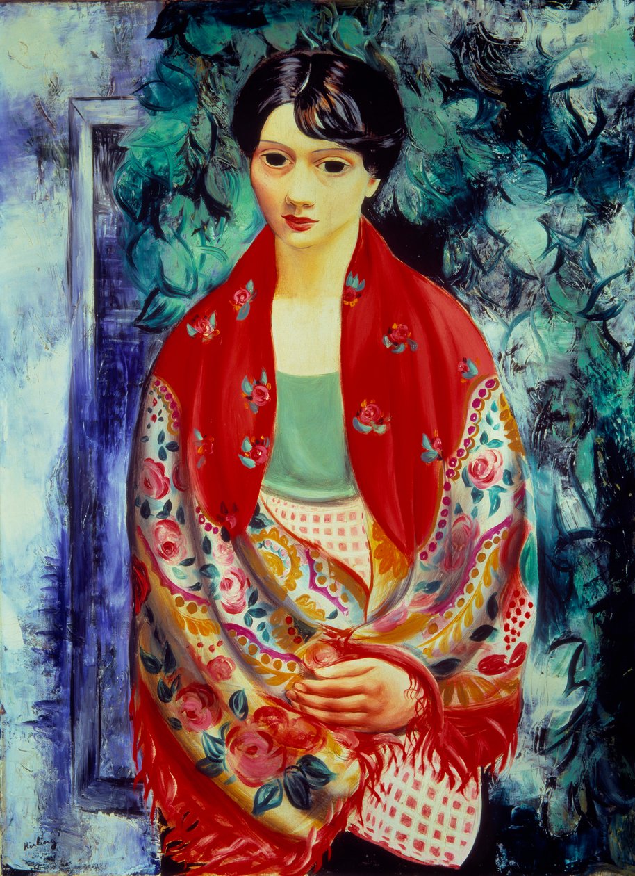 Muchacha polaca, siglo XX (óleo sobre lienzo) de Moise Kisling