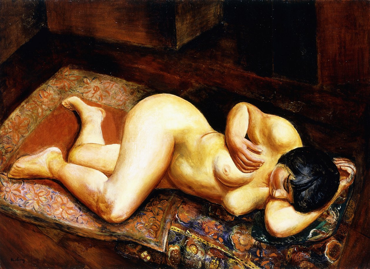 Mujer desnuda reclinada de Moise Kisling