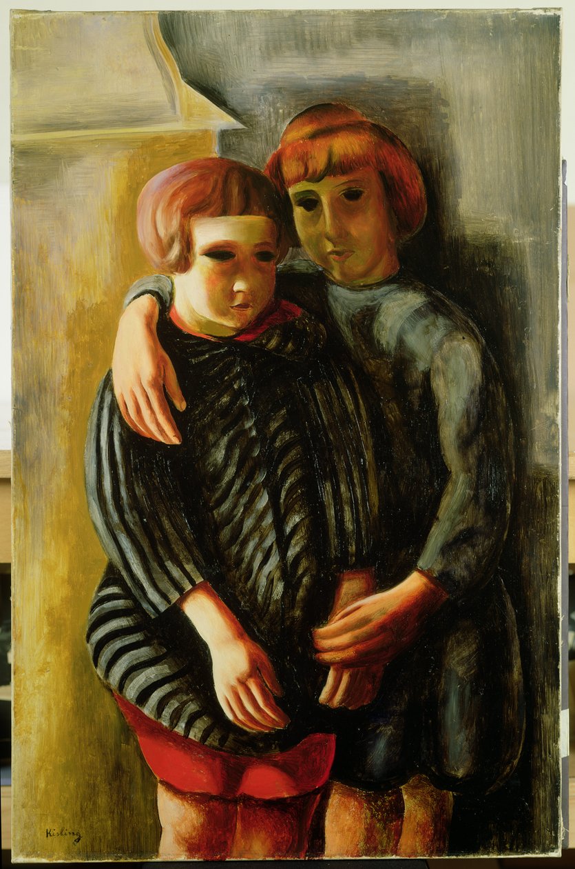 Dos niños (óleo sobre lienzo) de Moise Kisling