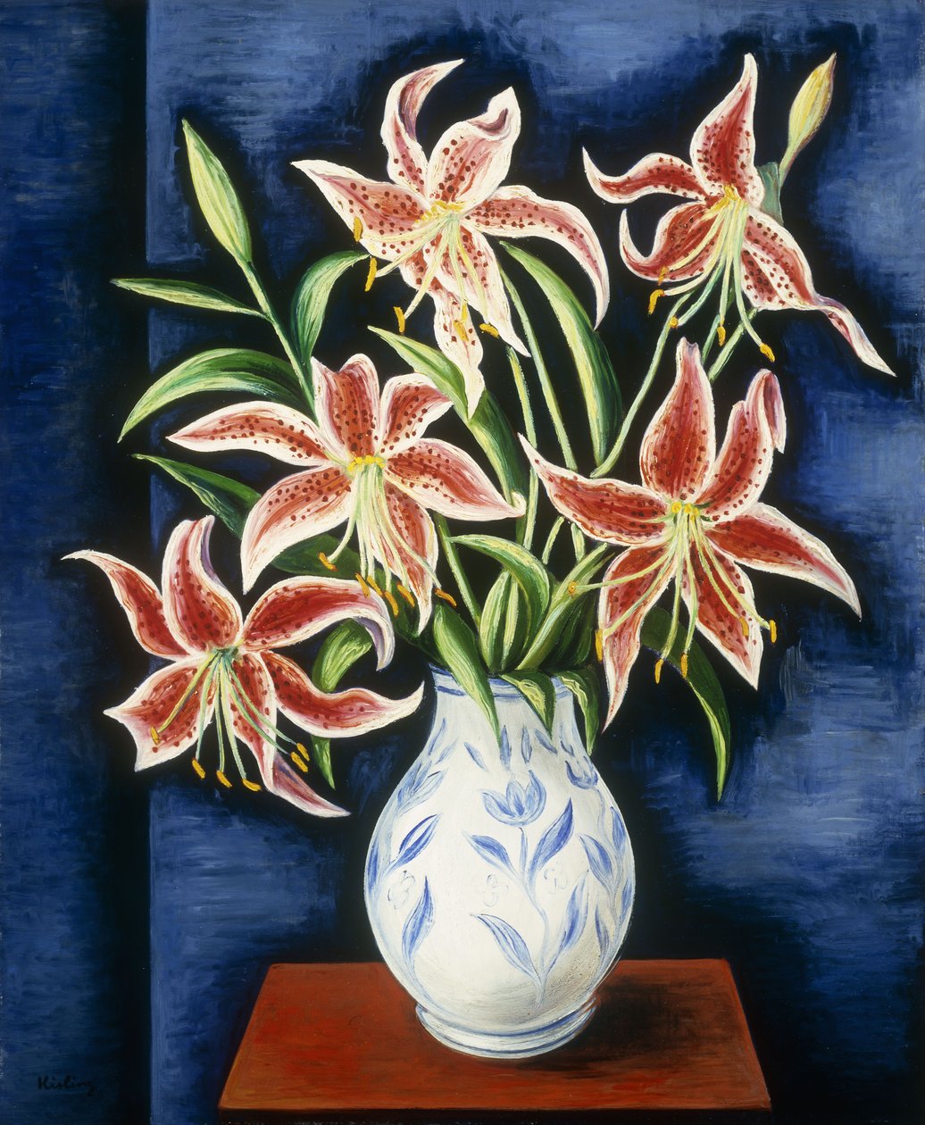 Jarrón de lirios; Vase de lis de Moise Kisling