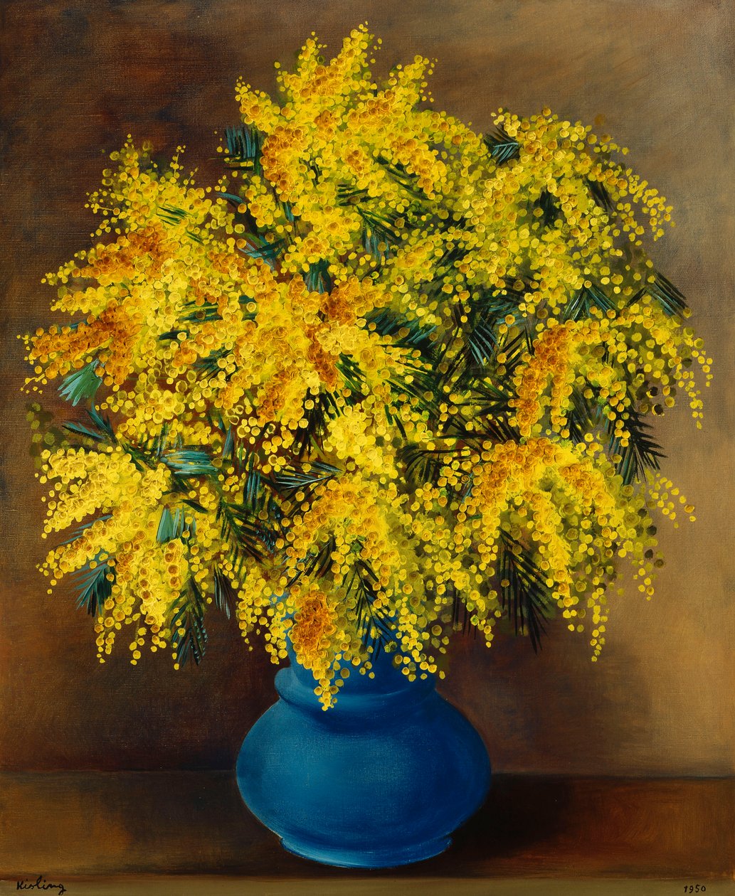 Vase of Mimosas; Vase de Mimosas de Moise Kisling
