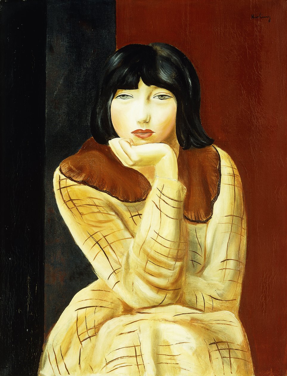 Mujer joven sentada; Jeune Femme Assise de Moise Kisling